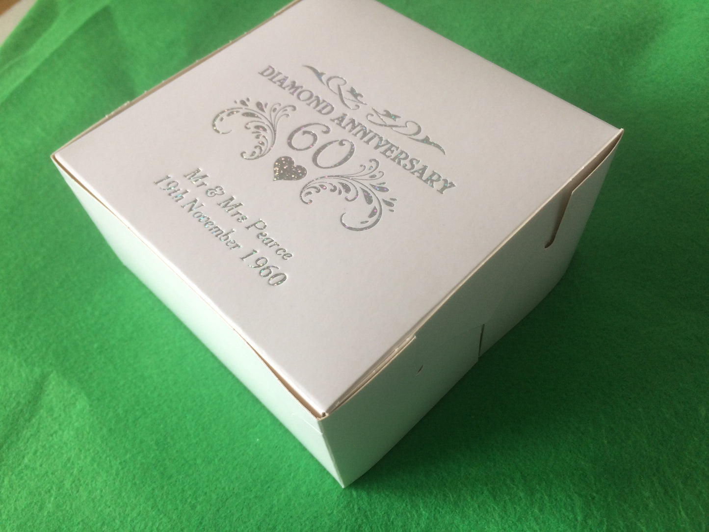 20 Personalised diamond cake boxes