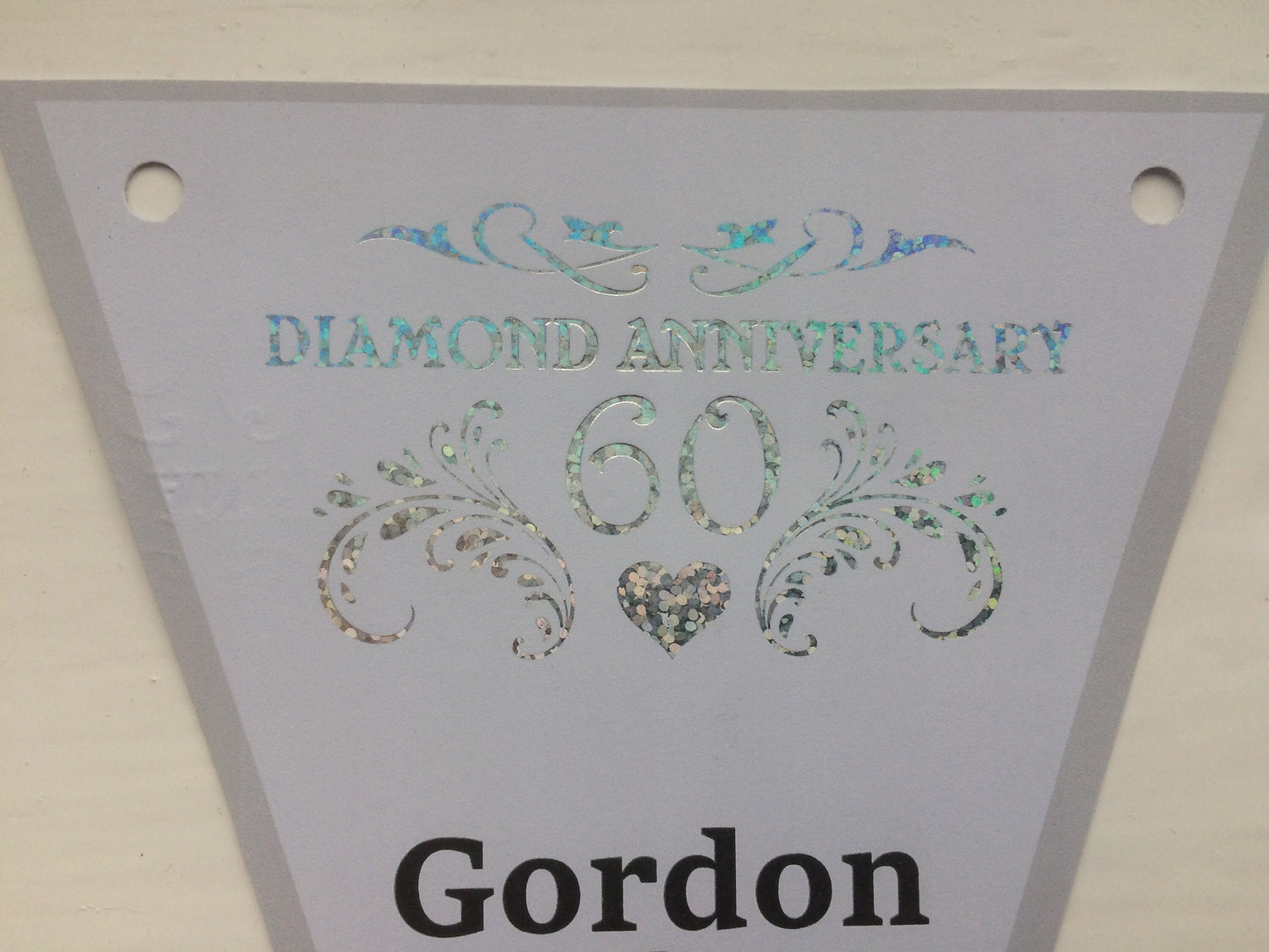 Personalised 60th Diamond Anniversary Bunting flags
