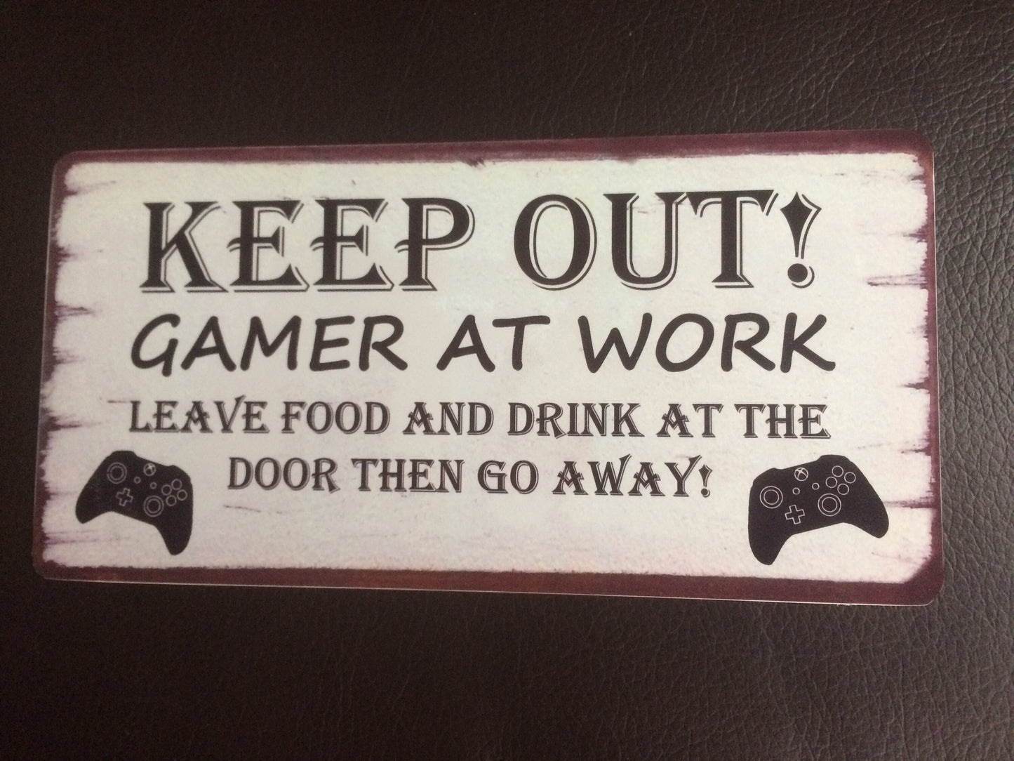 Keep out Gamer at Work Door Sign, Plaque, Christmas gift. Choose Play Station or Xbox