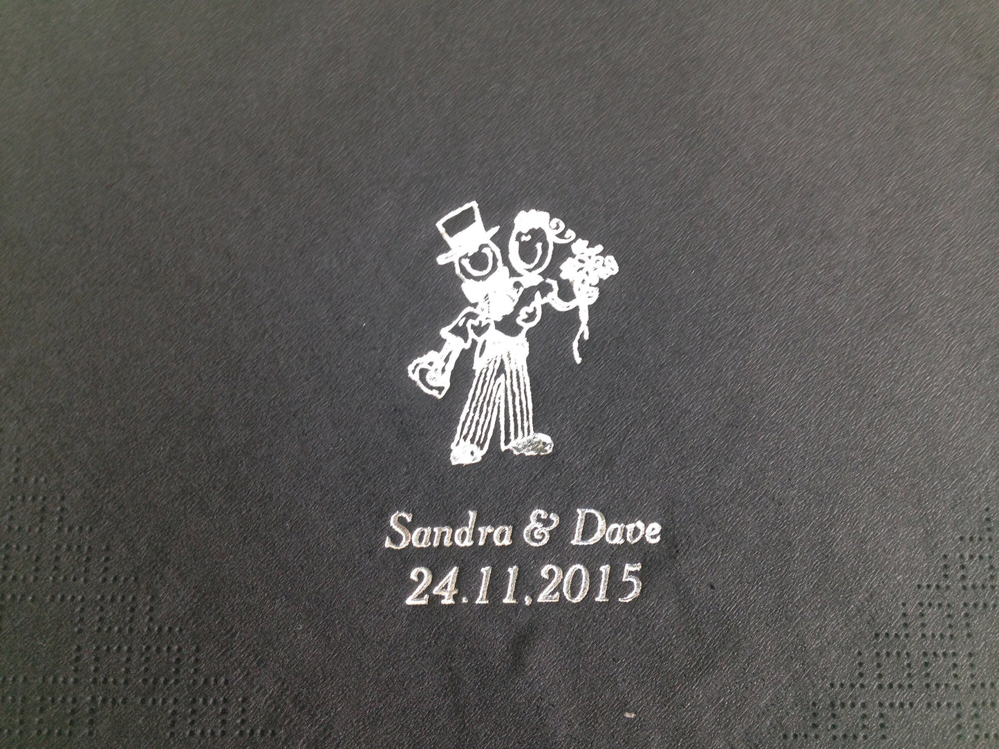 100 Personalised Napkins / Serviettes Quality 3ply Dinner, Wedding, Birthday, Anniversary, Party, Christening